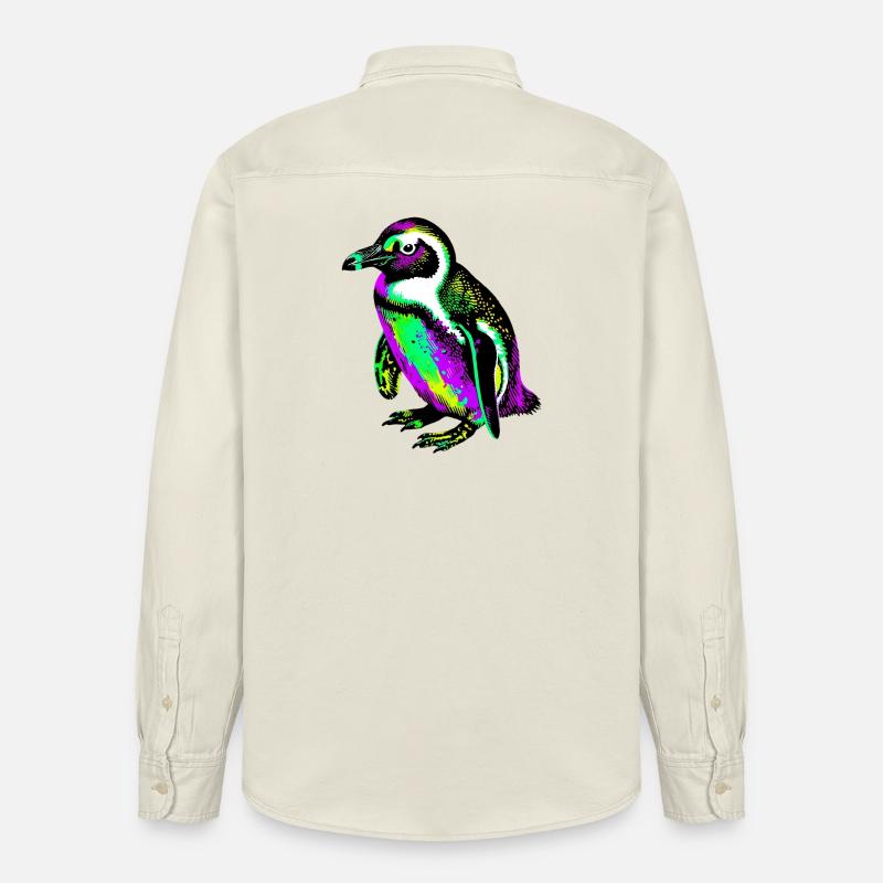Pinguin - Relaxed Fit Unisex Organic Hemd von Stanley/Stella - Natur