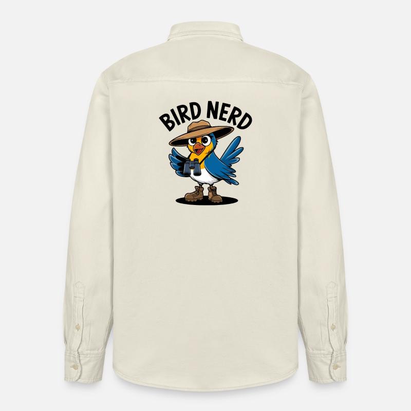 Vogel-Nerd-Entdecker - Relaxed Fit Unisex Organic Hemd von Stanley/Stella - Natur