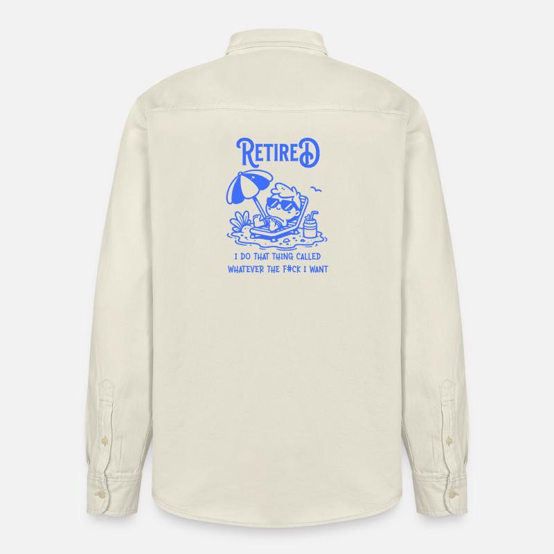 Retraité et fais ce que je veux - Chemise unisexe coupe décontractée bio Stanley/Stella - écru doux