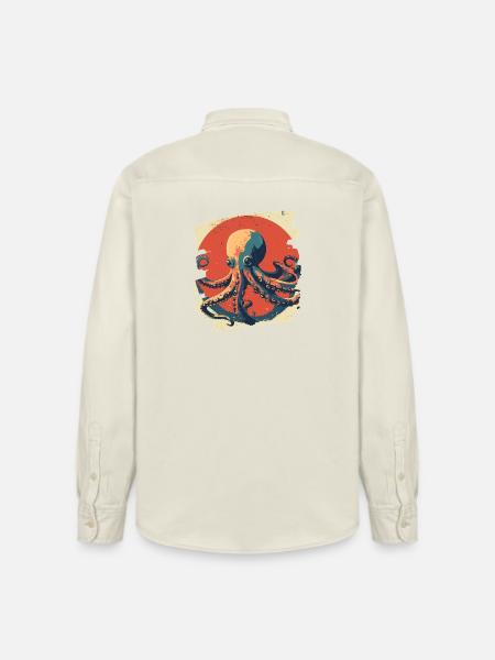 Octopus Octopus - Relaxed Fit Unisex Organic Shirt by Stanley/Stella - soft Ecru