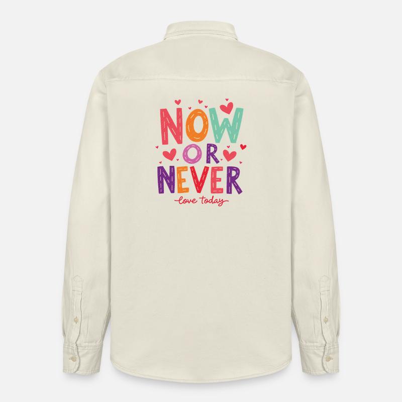Jetzt oder Nie – Liebe heute! - Relaxed Fit Unisex Organic Hemd von Stanley/Stella - Natur