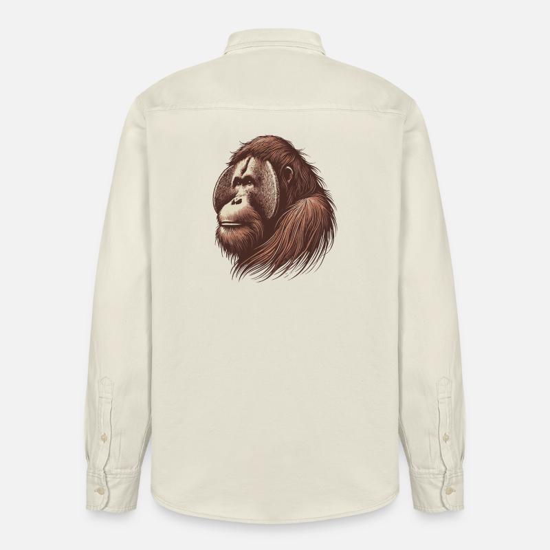Orang-outan - Chemise unisexe coupe décontractée bio Stanley/Stella - écru doux