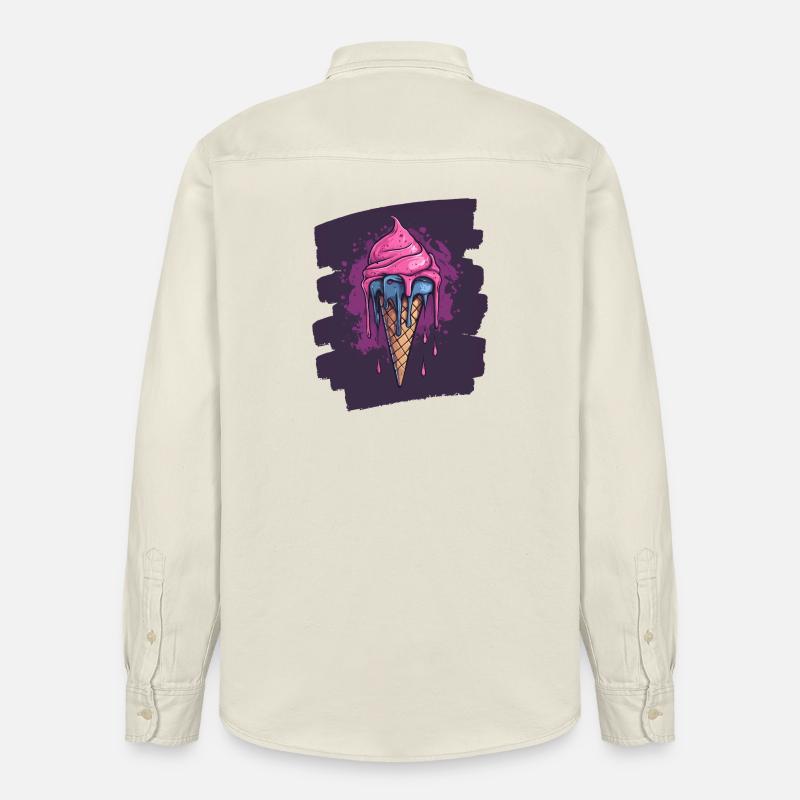 Eiscreme Eis - Relaxed Fit Unisex Organic Hemd von Stanley/Stella - Natur