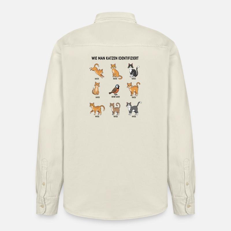 Guide d’identification des chats - Chemise unisexe coupe décontractée bio Stanley/Stella - écru doux