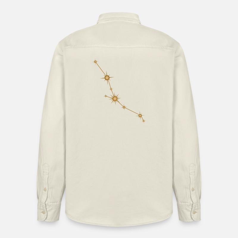 Sternbild Stier Sternzeichen Sternzeichen Golden - Relaxed Fit Unisex Organic Hemd von Stanley/Stella - Natur
