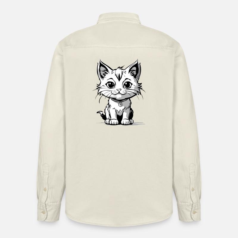 Kittycat - Relaxed Fit Unisex Organic Hemd von Stanley/Stella - Natur