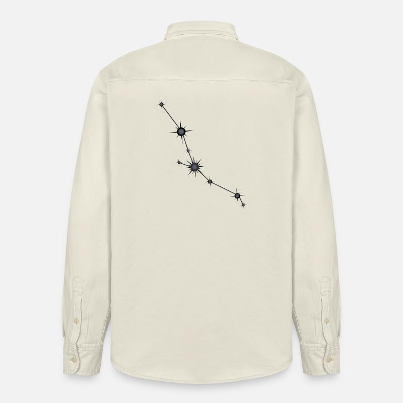 Stier Stern Sternbild Sternzeichen Schwarz & Grau - Relaxed Fit Unisex Organic Hemd von Stanley/Stella - Natur
