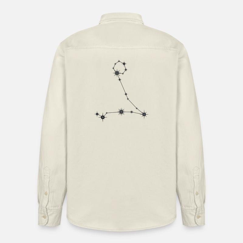 Fische Sternbild Sternzeichen Schwarz & Grau - Relaxed Fit Unisex Organic Hemd von Stanley/Stella - Natur