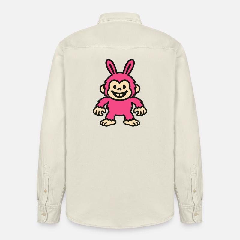 Rabbit Monkey - Relaxed Fit Unisex Organic Hemd von Stanley/Stella - Natur