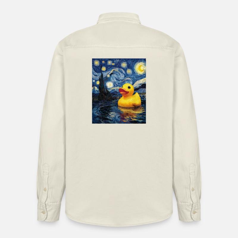 Quietscheentchen - Relaxed Fit Unisex Organic Hemd von Stanley/Stella - Natur