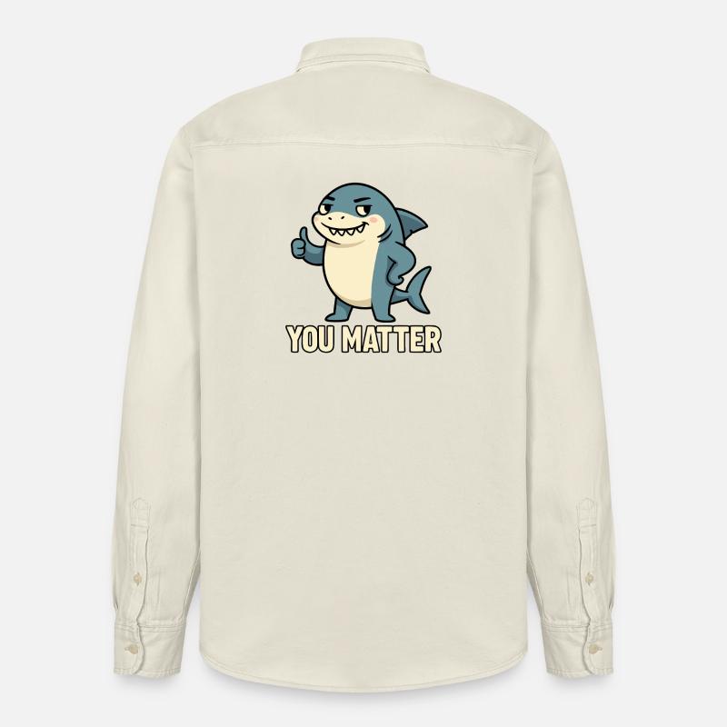 Requin charmant avec motivation de slogan - Chemise unisexe coupe décontractée bio Stanley/Stella - écru doux