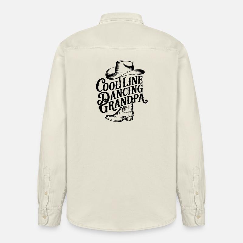 Linedance Opa cooler Line Dance Opa - Relaxed Fit Unisex Organic Hemd von Stanley/Stella - Natur