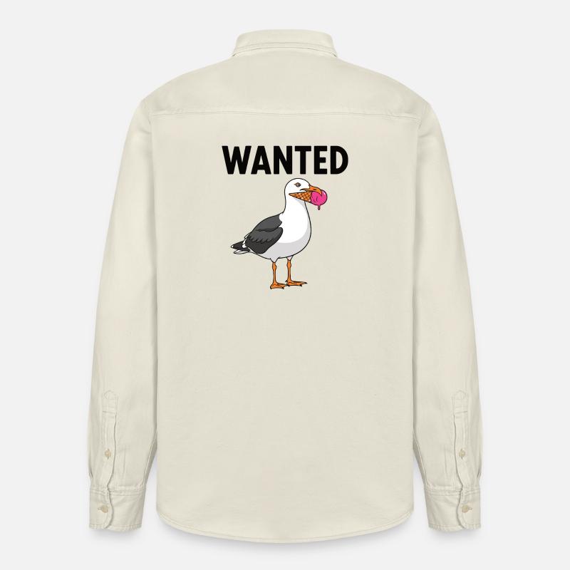 Gesucht Möwe Eiscreme Abenteuer - Chemise unisexe coupe décontractée bio Stanley/Stella - écru doux