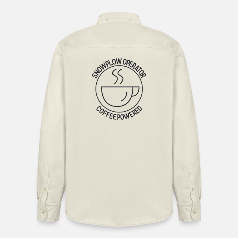 Snowplow Operator Coffee Powered Schneepflugfahrer - Relaxed Fit Unisex Organic Hemd von Stanley/Stella - Natur