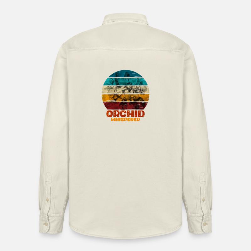 Conception de l'orchidée chuchoteuse - Chemise unisexe coupe décontractée bio Stanley/Stella - écru doux