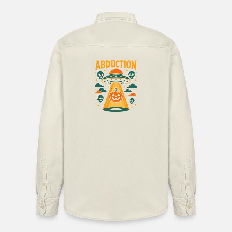 Conception de citrouille d'Halloween spatiale - Chemise unisexe coupe décontractée bio Stanley/Stella - écru doux