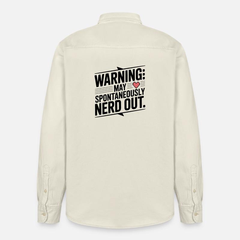 Warnung kann spontan nerd werden - Relaxed Fit Unisex Organic Hemd von Stanley/Stella - Natur