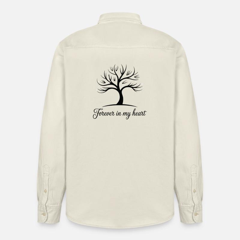 Conception d'arbre de cœur éternel - Chemise unisexe coupe décontractée bio Stanley/Stella - écru doux