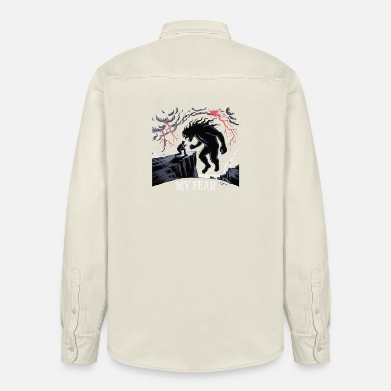 Illustration einer Begegnung im dunklen Wald - Relaxed Fit Unisex Organic Hemd von Stanley/Stella - Natur