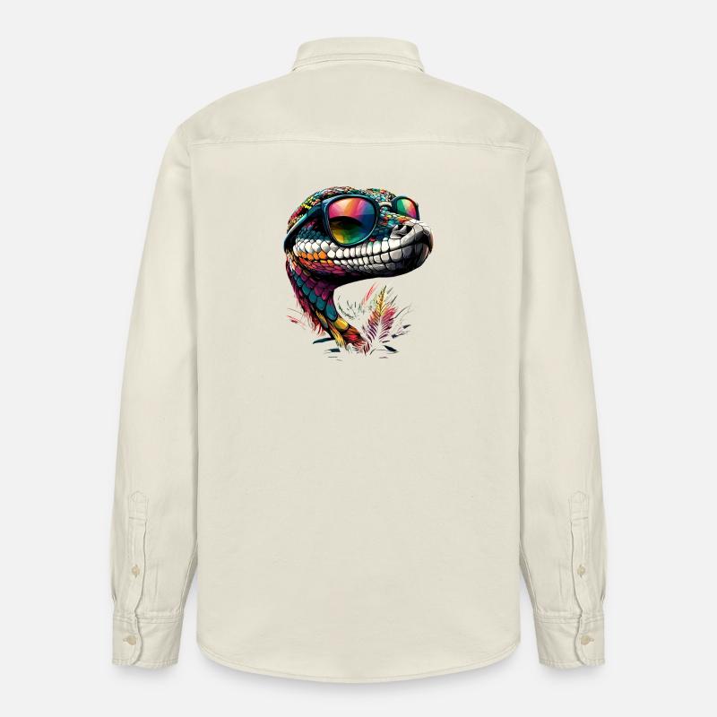Schlange Python Kobra Klapperschlange Schlangen - Relaxed Fit Unisex Organic Hemd von Stanley/Stella - Natur
