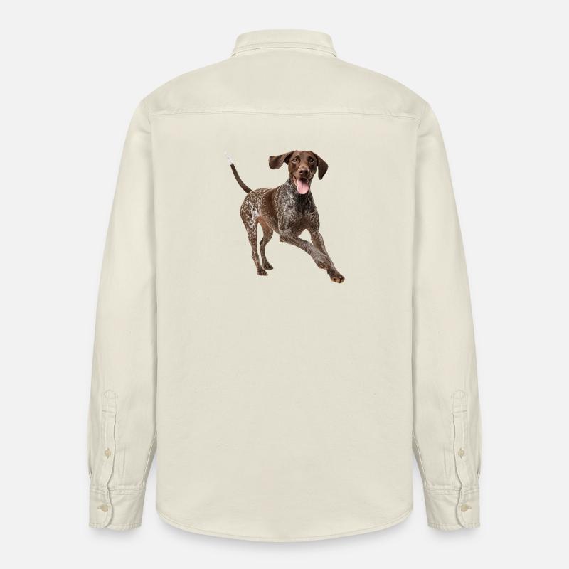 Tedesco Pointer a pelo corto Deutsch Kurzhaar - Camicia da lavoro Unisex Stanley/Stella - ecru morbido