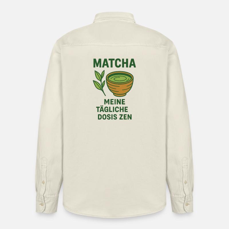 Tasse design Matcha Coffee Lover Vert - Chemise unisexe coupe décontractée bio Stanley/Stella - écru doux