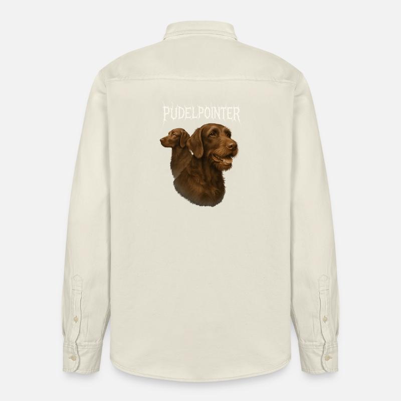 Caniche Pointer - Chemise unisexe coupe décontractée bio Stanley/Stella - écru doux