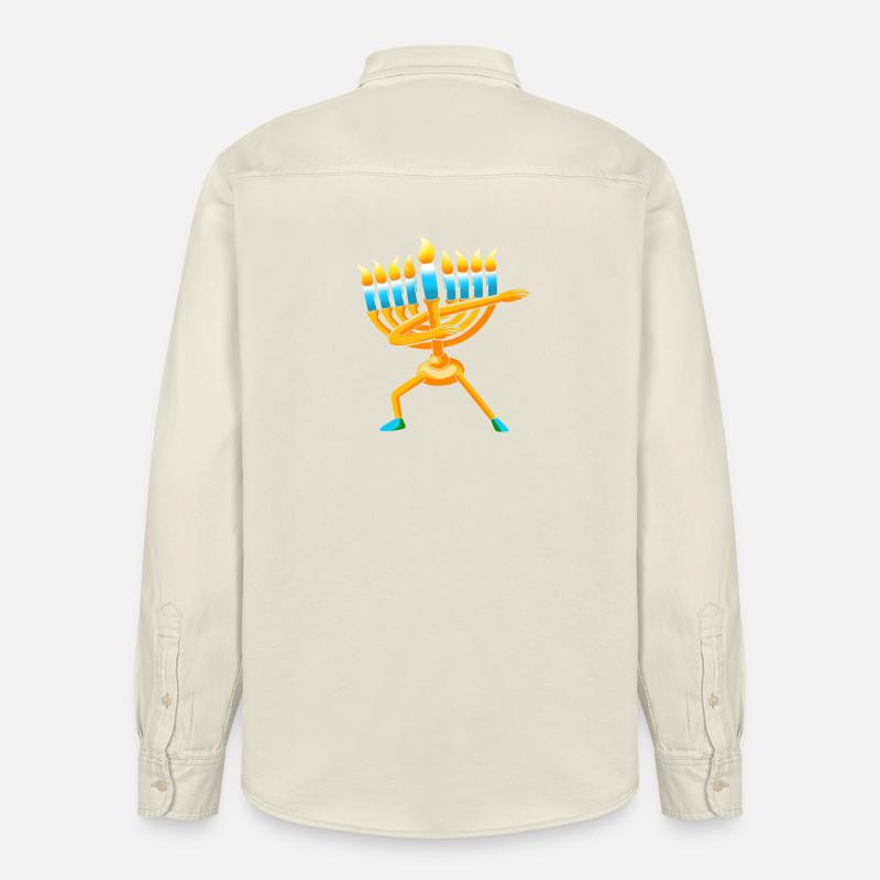 Hanoukka Hanoukka Hanoucca - Chemise unisexe coupe décontractée bio Stanley/Stella - écru doux