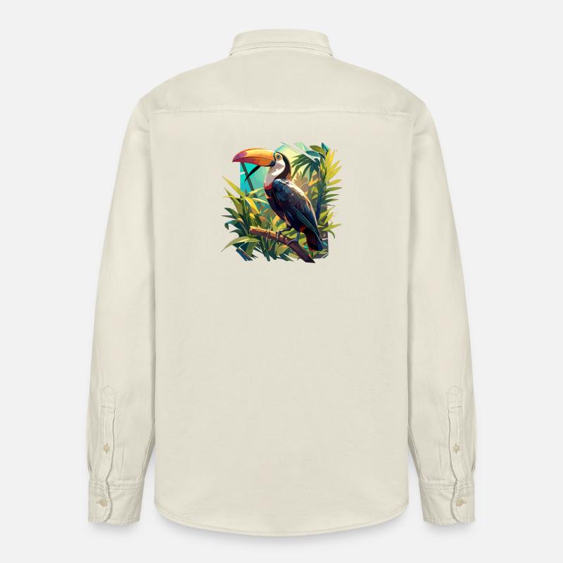 Toucans Toucan - Chemise unisexe coupe décontractée bio Stanley/Stella - écru doux