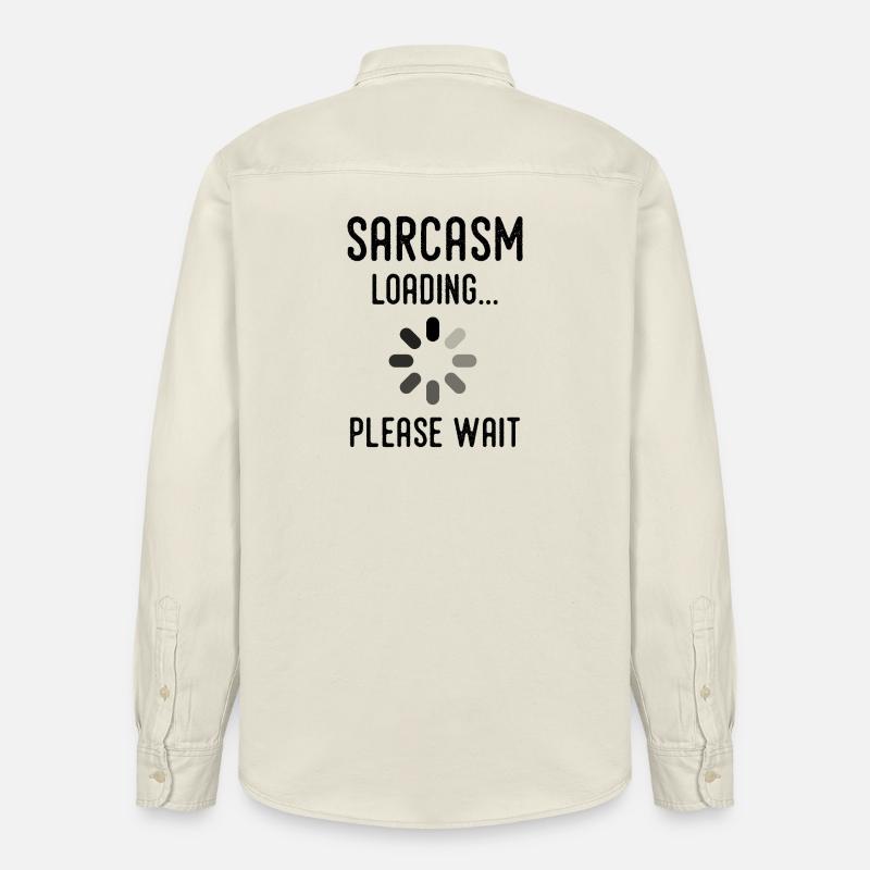 sarcasm loading, please wait - Chemise unisexe coupe décontractée bio Stanley/Stella - écru doux