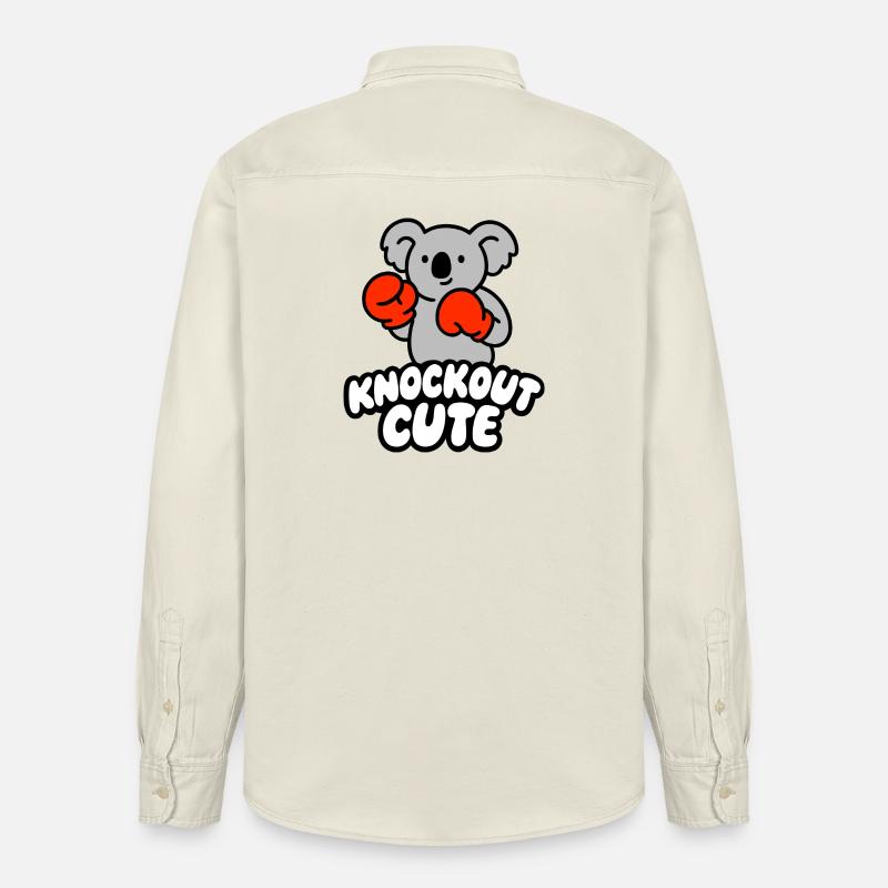 Knockout Cute Koala mit Boxhandschuhen - Relaxed Fit Unisex Organic Hemd von Stanley/Stella - Natur