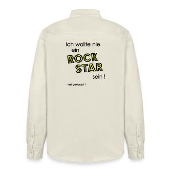 Rock Star - Chemise unisexe coupe décontractée bio Stanley/Stella - écru doux - Dos - AI Model Male 178 light (178cm)