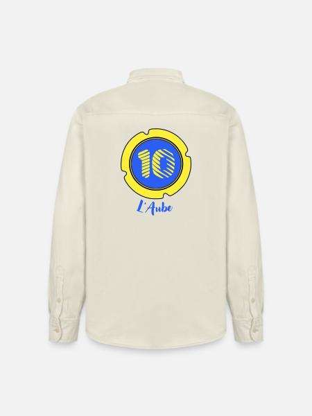 Logo of the Aube department 10 - Relaxed Fit Unisex Organic Shirt by Stanley/Stella - soft Ecru