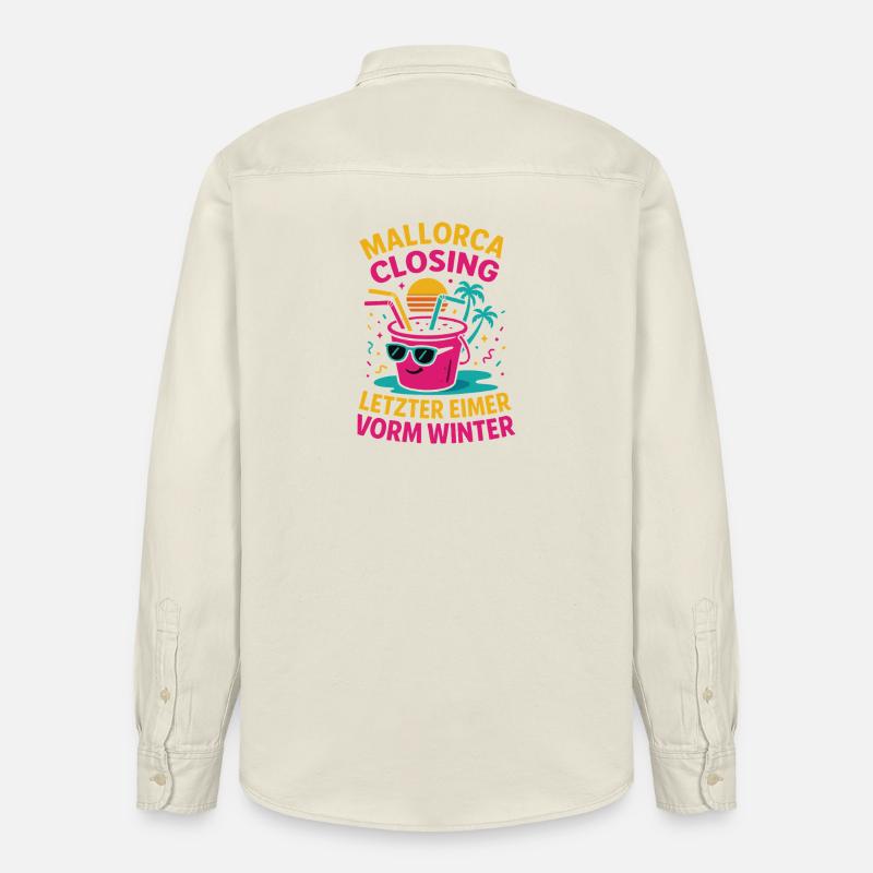 Mallorca Closing Letzter Eimer - Relaxed Fit Unisex Organic Hemd von Stanley/Stella - Natur