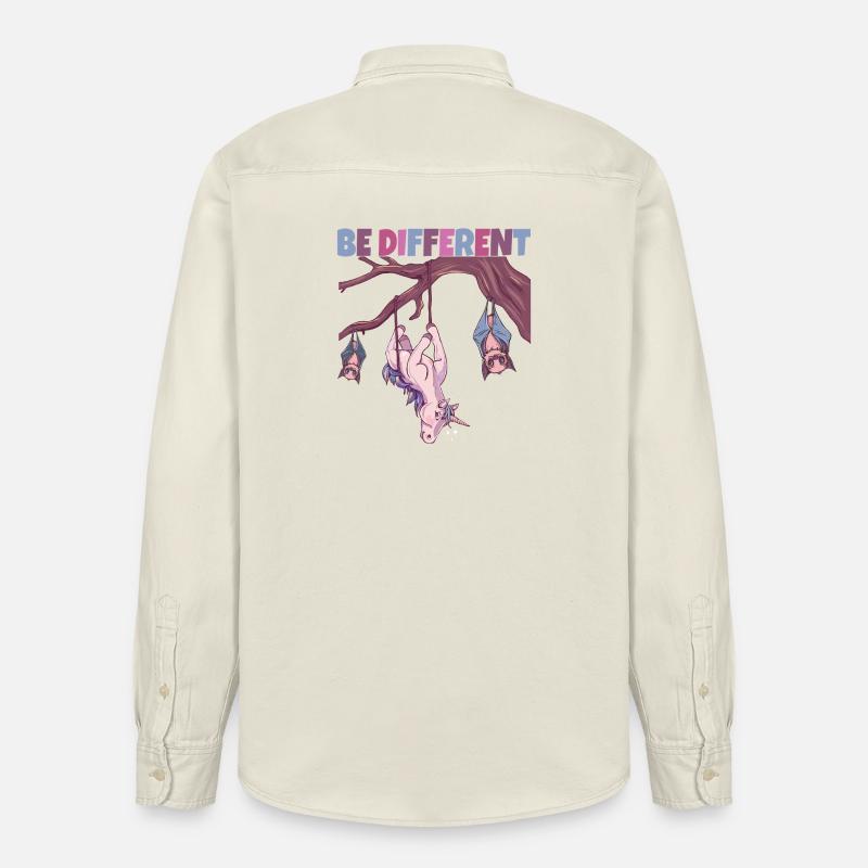 Licorne Be Different - Chemise unisexe coupe décontractée bio Stanley/Stella - écru doux