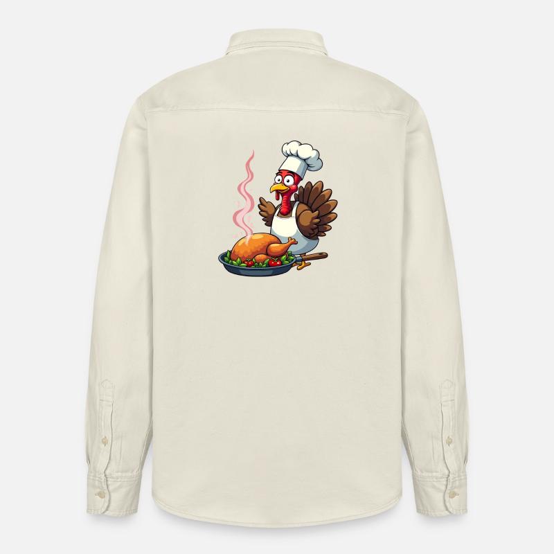 Cuisinier de dinde de Thanksgiving - Chemise unisexe coupe décontractée bio Stanley/Stella - écru doux