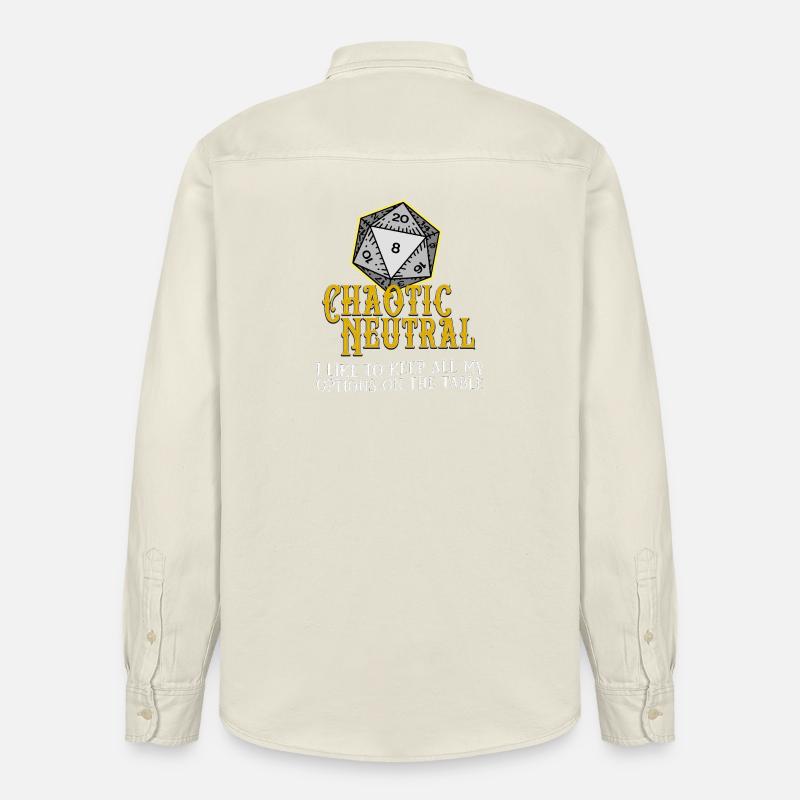 Chaotisch Neutral D20 - Relaxed Fit Unisex Organic Hemd von Stanley/Stella - Natur