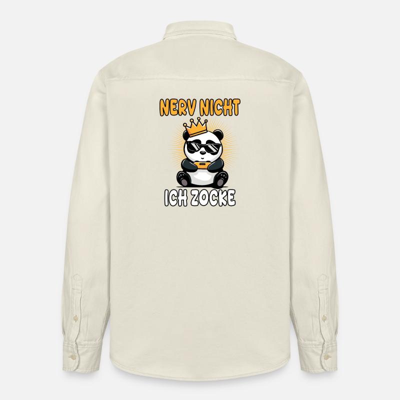 Agaçant, pas je joue - panda - Chemise unisexe coupe décontractée bio Stanley/Stella - écru doux