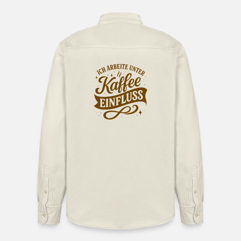 Je travaille sous l’influence du café - Chemise unisexe coupe décontractée bio Stanley/Stella - écru doux
