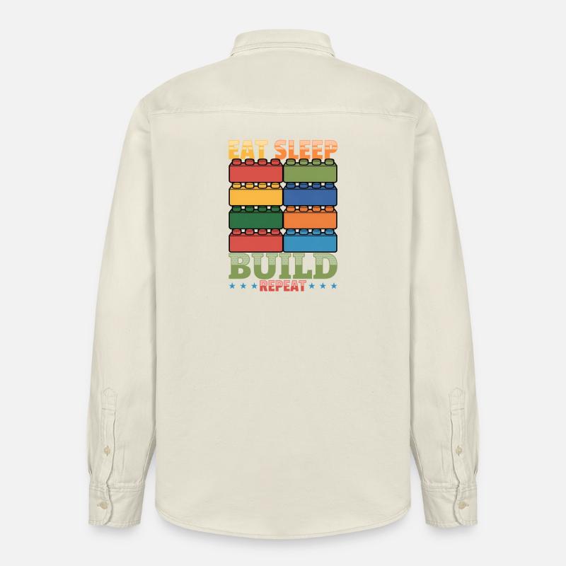 Blocs de construction Enfants Brick Builder - Chemise unisexe coupe décontractée bio Stanley/Stella - écru doux