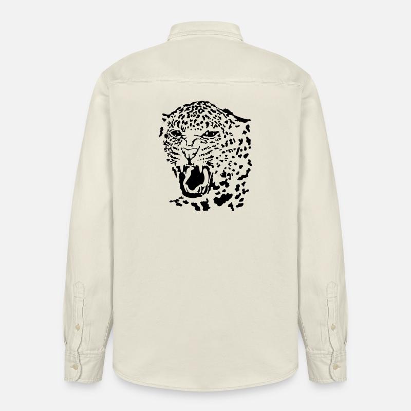 Léopard - Chemise unisexe coupe décontractée bio Stanley/Stella - écru doux