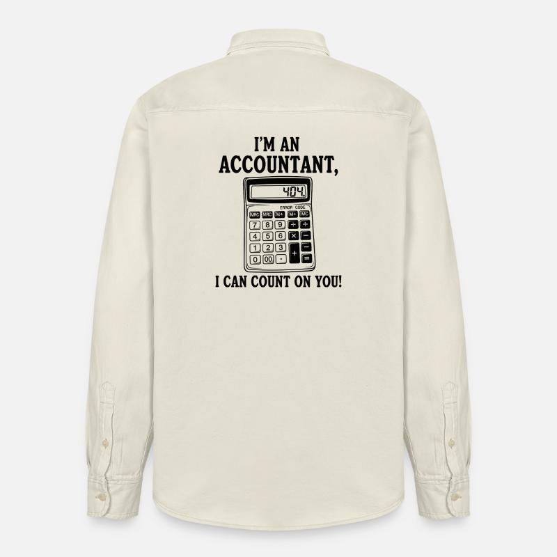 Graphique du comptable Comptez sur vous - Chemise unisexe coupe décontractée bio Stanley/Stella - écru doux