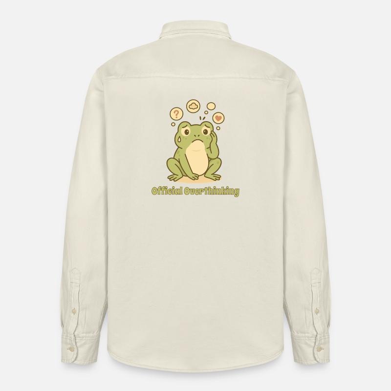 Grenouille réfléchie – Conception trop réfléchie - Chemise unisexe coupe décontractée bio Stanley/Stella - écru doux