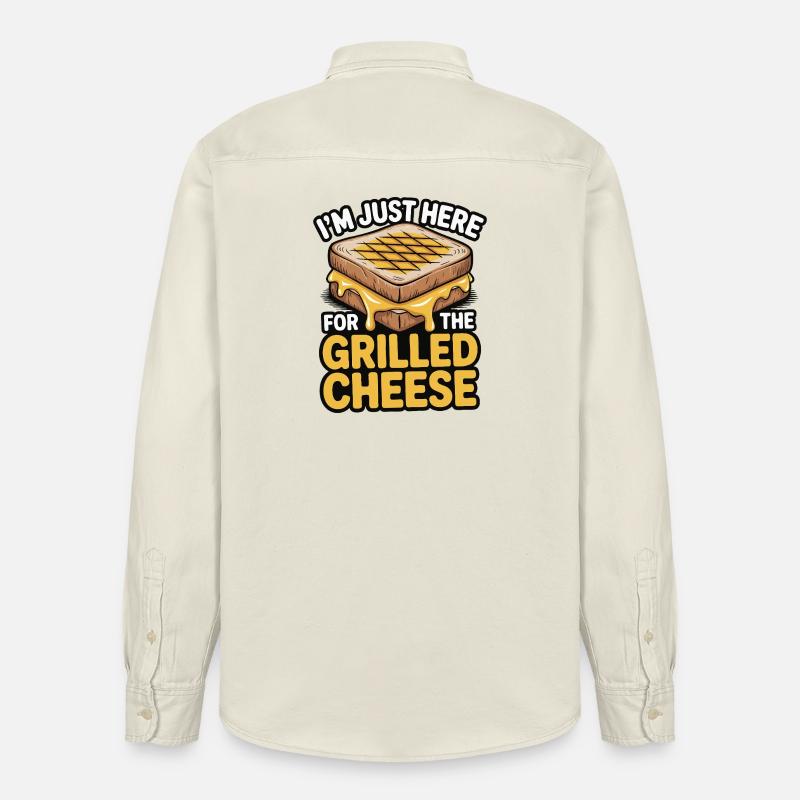Grilled Cheese Lover - I’m Just Here - Relaxed Fit Unisex Organic Hemd von Stanley/Stella - Natur