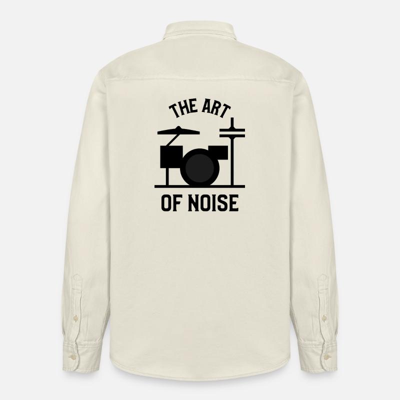 Die Kunst des Lärms – Drumkit-Design - Relaxed Fit Unisex Organic Hemd von Stanley/Stella - Natur