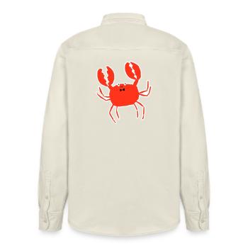 Crab – Summer, Beach & Sea Motif for Holidays - Relaxed Fit Unisex Organic Shirt by Stanley/Stella - soft Ecru - Back - AI Model Male 178 light (178cm)