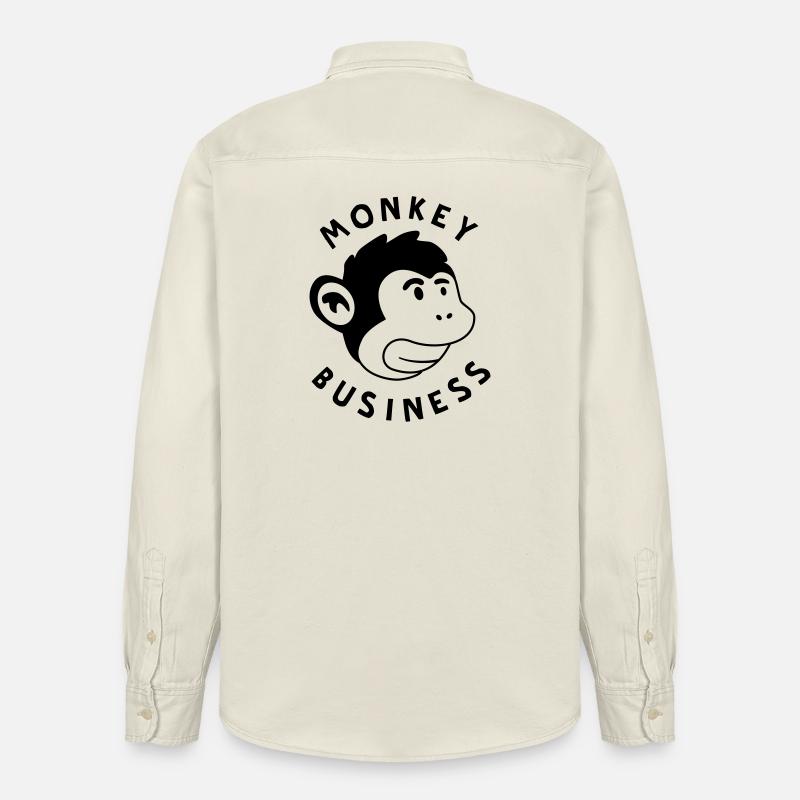 Monkey Business – Affenstarkes Graffiti Jungle - Relaxed Fit Unisex Organic Hemd von Stanley/Stella - Natur