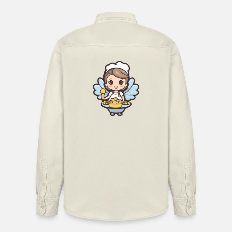 Fee Backen Backfee Kochen - Relaxed Fit Unisex Organic Hemd von Stanley/Stella - Natur
