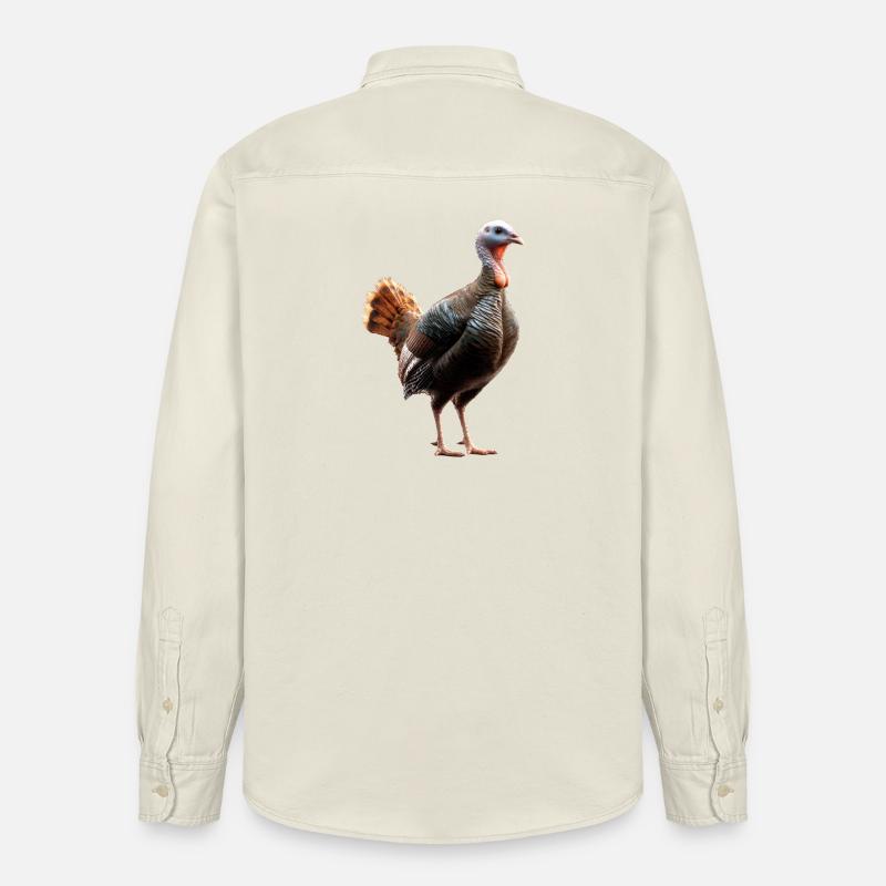 Dinde Poules Oiseaux Dinde - Chemise unisexe coupe décontractée bio Stanley/Stella - écru doux