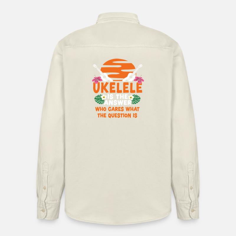 Ukulélé hawaïen ukélé ukulélé est - Chemise unisexe coupe décontractée bio Stanley/Stella - écru doux